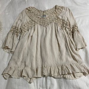 Boho lace peasant blouse
